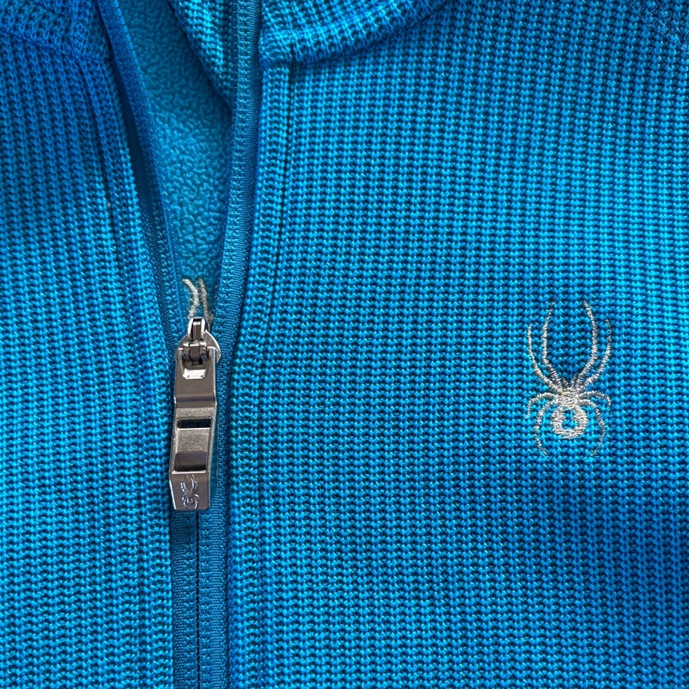Spyder Electric Blue Ribbed Jacket - Picture 2 of 9